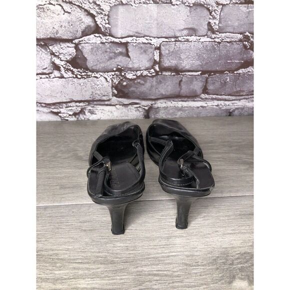 Prada Black Patent Leather Peep Toe Wedge Strap Sandals Women’s Sz 36EU/5.5M US - Picture 5 of 16